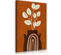 Muralo Tableau toile FLEURS Pichet Abstraction Tableau mural style Boho Br. 50cm x Hö. 70cm