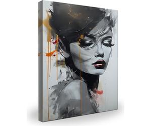 Muralo toile Femme VISAGE Portrait Abstraction Glamour Décoration murale pour salon Br. 70 cm x Hö. 100 cm
