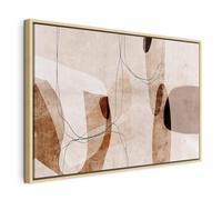 murando - Grand Tableau avec Cadre Chambre, Abstrait, 120x80 cm | Impression sur Toile, Bois Naturel, Tableaux, Posters et Arts Décoratifs, Panneau Mural Décoratif, Abstraction