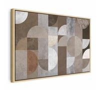 murando - Grand Tableau avec Cadre Chambre, Abstrait Modèle, 120x80 cm | Impression sur Toile, Bois Naturel, Tableaux, Posters et Arts Décoratifs, Panneau Mural Décoratif, Géométriques Géométrique