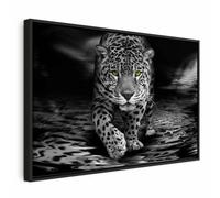 murando - Grand Tableau avec Cadre Salon, Nature Tigres Animaux, 120x80 cm | Impression sur Toile, Bois Noir, Tableaux, Posters et Arts Décoratifs, Panneau Mural Décoratif, Chats, Fabrication EU