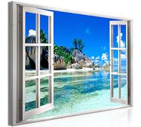 murando - Grand Tableau Paysage 165x110 cm - Impression sur Toile XXL Format Tableau Panoramique Géant Décoration Chambre - Nature Paysage Vue depuis la fenêtre illusion d'optique c-C-0383-ak-a