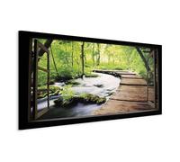 murando - Grand Tableau Paysage 170x85 cm - Impression sur Toile XXL Format Tableau Panoramique Géant Décoration Chambre - Nature Paysage Vue depuis la fenêtre illusion d'optique c-C-0389-ak-e