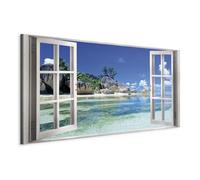 murando - Grand Tableau Paysage 200x100 cm - Impression sur Toile XXL Format Tableau Panoramique Géant Décoration Chambre - Nature Paysage Vue depuis la fenêtre illusion d'optique c-C-0383-ak-e