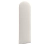 murando - Panneau Mural Rembourré Ovale Velours 100x20 cm - Coussin Mural comme tête de lit pour lit, décoration Murale pour Chambre à Coucher Salon Chambre d’Enfant - crème