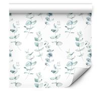 murando Papier Peint Adhesif 10m Décoration Murale Feuille Autocollante Stickers XXL pour Meubles Revetement Mural Tableaux Muraux Tapisserie Trompe l'oeil Feuille Nature vert b-B-0566-j-a