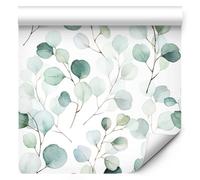 murando Papier Peint Adhesif 10m Décoration Murale Feuille Autocollante Stickers XXL pour Meubles Revetement Mural Tableaux Muraux Tapisserie Trompe l'oeil Feuille Nature vert b-B-0568-j-a