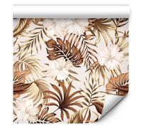 murando - Papier Peint Adhesif Mural, Sticker Mural Salon, Fleurs, 10 m | Pose Facile sans Colle, Fabrication EU, Tapisserie Murales, Papiers Peints Panoramique, Poster Mural, Décoration Moderne