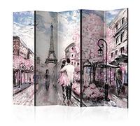 murando - Paravent intérieur Acoustique 225x172 cm - Séparateur de pièce avec Isolation phonique, Panneau insonorisant pour Bureau -Arbres Automne Couple Romantique Paris d-B-0284-z-c
