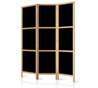 murando - Paravent Intérieur Japonais 135x172 cm - Séparateur de Pièce en Bois Naturel - Cloison de Séparation pour Chambre à Coucher - Design Minimaliste Noir Élégant f-A-10167-bh-b