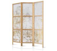 murando - Paravent Intérieur Japonais 135x172 cm - Séparateur de Pièce en Bois Naturel et Toile Imprimée - Cloison de Séparation pour Chambre - Paravent Oriental Portable et Pliable b-A-10175-bh-b