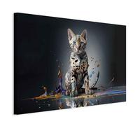 murando Photos drôles de chat Impression sur toile 60x40 cm 1 piece moderne tableau tableaux photo muraux décoration murale design tableau Taches colorées abstraites g-H-10069-b-a