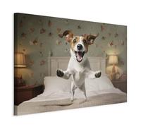 murando Photos drôles de chiens Impression sur toile 120x80 cm 1 piece moderne tableau tableaux photo muraux décoration murale design tableau Chiens rieurs Jack Russell terrier g-H-10068-b-a