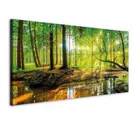 murando - Tableau Acoustique Paysage 200x80 cm 5 Parties - Décoration Murale Anti-Bruit Isolation Phonique Bureau Chambre Panneau Insonorisant Impression sur Toile - Nature Artistique c-B-0241-b-m