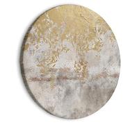 murando - Tableau Rond Décoration Murale Salon, Abstrait Béton, 60x60 cm | Clous Inclus, Impression sur Toile, Tableaux, Posters et Arts Décoratifs, Natur Arbres Oiseaux Comme Peint, Fabrication EU
