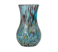 MurArt Gobelets en Murano Lot de 6 verres de 250 ml. Hauteur 12 cm. Collection Elegance en verre soufflé, fabriqués à la main artisanale.Fabriqué en Italie. (Bleu) (Aquamarine, vase)