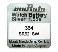 MURATA 1 pile 364 SR60 AG1 SR621SW oxyde d'argent 0 % mercure pour montre.