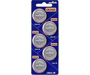 muRata 248414 CR2450-BEABAE CR 2450 Lot de 5 Piles Bouton au Lithium 610 mAh 3 V