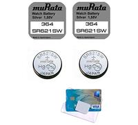 Murata Pile bouton SR621SW/364 – Oxyde d'argent 1,55 V 18 mAh 0% mercure – 10 pièces