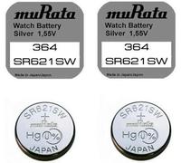 Murata (Anciennement Sony) Pile Bouton SR 621SW / 364, 0% Mercure | Compatible AG1, V364, D364, SR621, SR60 • 20 mAh • Idéale pour montres et appareils de précision