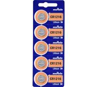 Murata CR1216-BEABAE Lot de 5 Piles Bouton CR 1216 Lithium 30 mAh 3 V