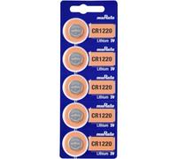 Murata CR1220-BEABAE Lot de 5 Piles Bouton CR 1220 Lithium 40 mAh 3 V