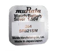 MURATA Pile bouton SR621SW à l'oxyde d'argent 364 compatible avec les montres Casio