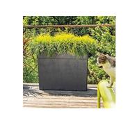 Vase à fleurs Deroma, anthracite, céramique
