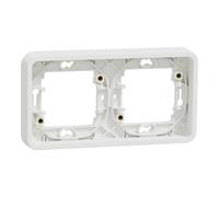 Schneider Electric – Cadre encastré Mureva Styl 2 postes horizontaux IP55 IK08 blanc MUR39101