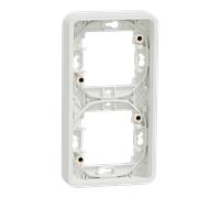 Mureva Styl - Cadre 2 postes vertical - encastré - IP55 - IK08 - blanc - SCHNEIDER ELECTRIC - MUR39151