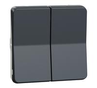 Schneider Electric - Mureva Styl - Double va et vient - composable - IP55 -IK08-connexion auto - gris - MUR35019