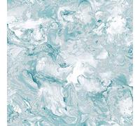 Muriva Elixir 166503 Papier peint effet marbre métallique Bleu sarcelle