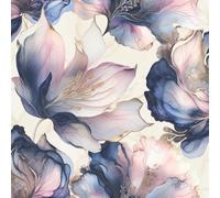 Muriva Elysian 212501 Rouleau de papier peint métallique abstrait avec pétales de fleurs pastel 10 m