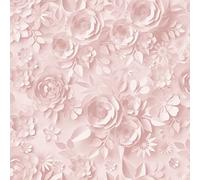 Muriva My Kingdom Origami Flowers Wallpaper - Papier peint floral effet texturé 3D - Papier peint décoratif de luxe - Rose