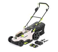 Murray Tondeuse à Gazon sans Fil 2x20V Li-ION avec Moteur à Induction (2900 TR/Min) MU-BAT-LM43-KIT - Largeur de Coupe 43 cm, Bac de Ramassage 50L, 6 Niveaux de Hauteur - Mulching, Arrière, Bac