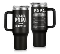 musaecoin Gobelet isotherme de 1,18 l avec couvercle et paille, cadeau d'anniversaire pour papa, cadeau de fête des pères