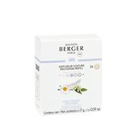 MAISON BERGER - Recharge Diffuseur Voiture Musc Cocoon, Lot de 2 Recharges Céramique, Diffusion Passive 4 à 6 Semaines, Notes Musquées, Fabriqué en France