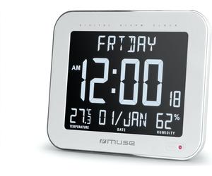 Muse | Wall Clock with Alarm Function | M-090 WMC | White