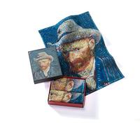 Musearta GT2-VG-SH-V433123 Lot de 2 Serviettes d'invité Unisexes avec Motif Self-Portrait avec Motif Felt Grey Felt Hat de L'Artiste Vincent Van Gogh en Coton de 40 x 60 cm