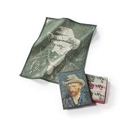 Musearta TT-VG-SH-10-V424206 Lot de 3 torchons de Vaisselle, Unisexes, avec Le Motif Self-Portrait with Grey Felt Hat de L'Artiste Vincent Van Gogh en Coton, 50 x 70 cm