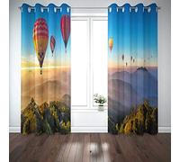 Musesh Lot de 2 rideaux occultants colorés pour fenêtre de chambre à coucher, salon - 132 x 160 cm