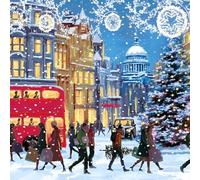 Museums and Galleries Lot de 5 cartes de Noël caritatives - Cartes de Noël caritatives avec scène de Londres - Cartes de Noël respectueuses de l'environnement avec enveloppes