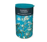 Museums & Galleries Gobelet de voyage isotherme, Tasse double paroi, Motif Vincent Van Gogh - Branches d'amande en fleurs, Tasse réutilisable en acier inoxydable de 350 ml