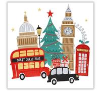 Museums & Galleries Lot de 8 cartes de Noël caritatives - Monuments de Londres - Cartes de Noël festives - Pour soutenir le cancer de Macmillan