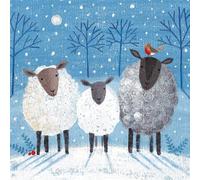 Museums & Galleries Lot de 8 cartes de Noël caritatives Motif moutons dans la neige