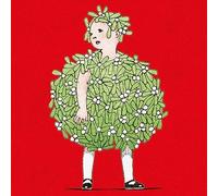 Museums & Galleries Lot de 8 cartes de Noël - Illustration de fille gui - Écologiques et recyclables
