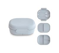 Mushie Boîte à repas Lunchbox enfant maped picnik | Séparateur et compartiments avec couvercles verrouillables | Avec fourchette et cuillère à couverts (Cloud)