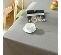 Musihy Nappe Rectangulaire, 100 x 160 cm Nappes en PVC Couleur Unie Nappe Anti-tâche Protection de Table pour Salle à Mangerr, Jardin, Gris
