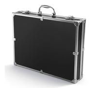 MUSISALY Boîte à Outils en Aluminium Verrouillable, Grand Format, Noire