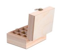 MUSISALY Boîte d'emballage en Bois pour Huiles Essentielles 12 Compartiments Étui de Rangement Compact et Léger Organisateur Pratique pour Bouteilles d'Aromathérapie Protection Solaire